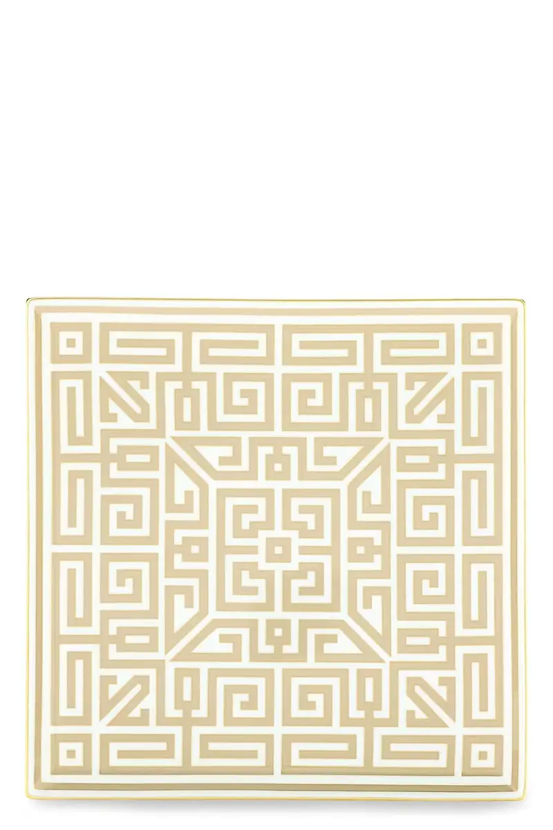 GINORI 1735 Centrotavola Quadrato Labirinto Beige