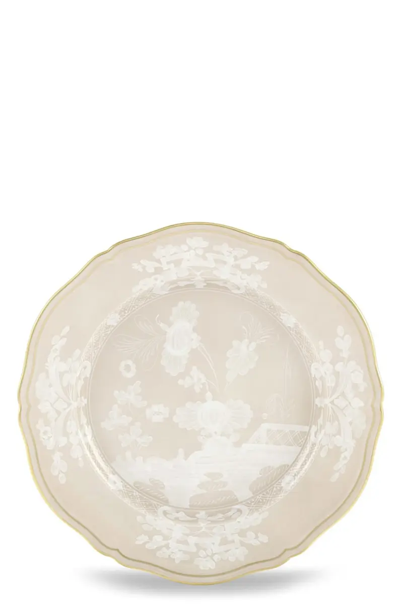 GINORI 1735 Piatto Piano Oriente Italiano ⌀ 26,5 Cm Beige