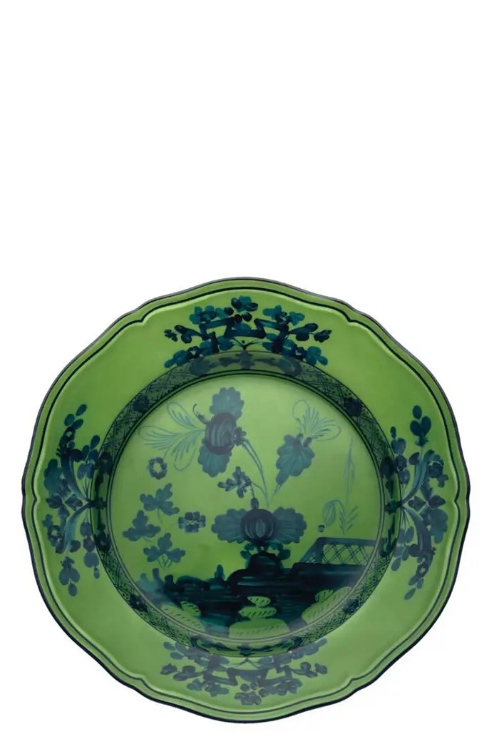 GINORI 1735 Piatto Segnaposto Oriente Italiano Verde