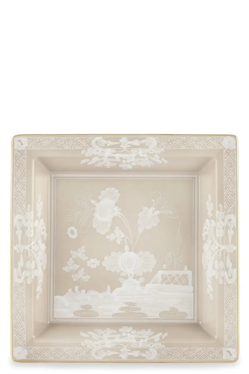 GINORI 1735 Svuotatasche Quadrato Oriente Italiano 24 5 Cm Beige