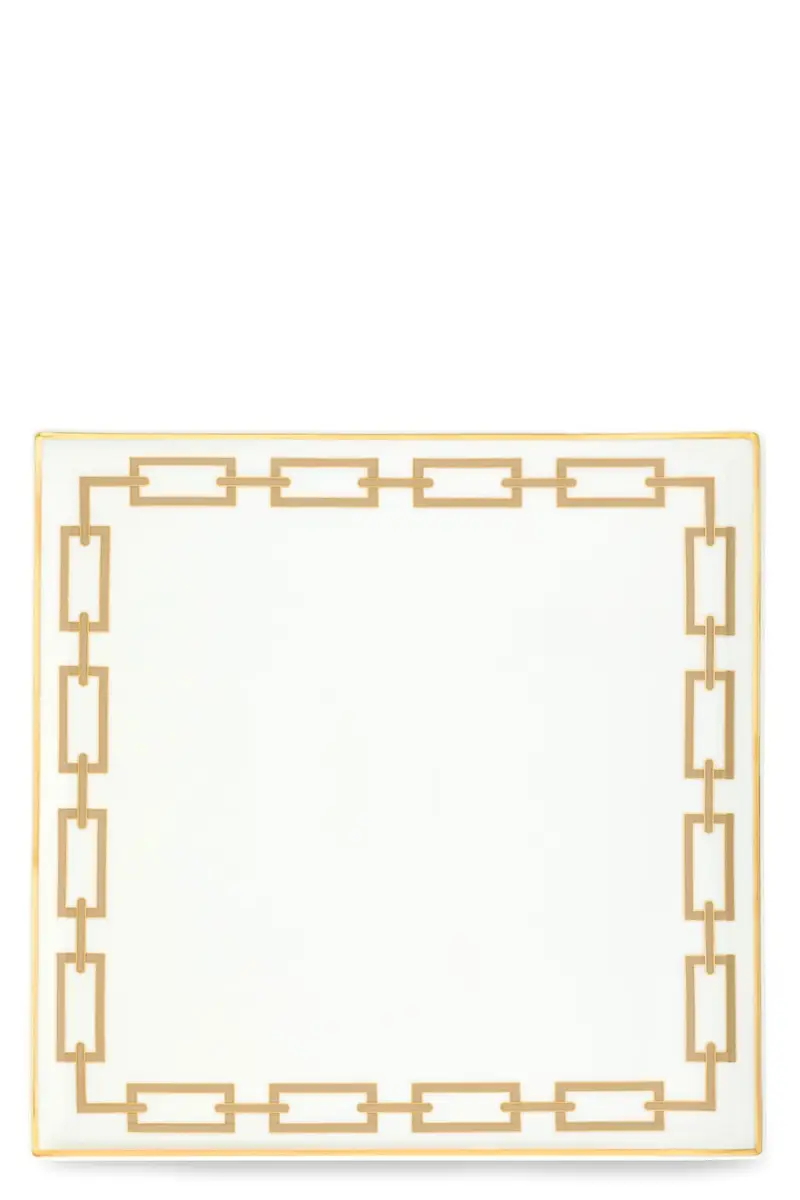 GINORI 1735 Vassoio Quadrato Catene Beige