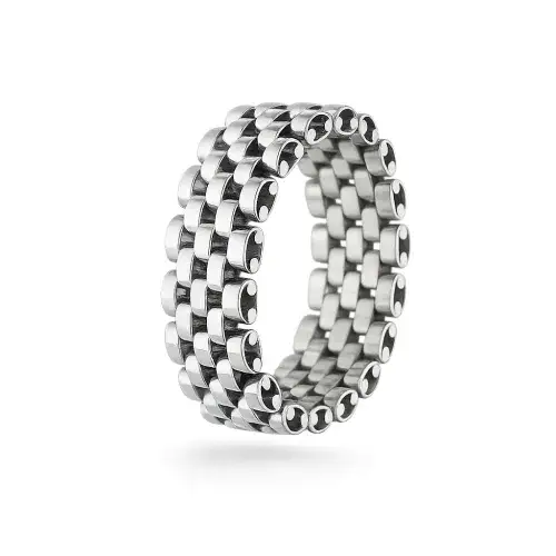 Gioielleria Lucchese Oro Anello Uomo Oro Bianco GL102455