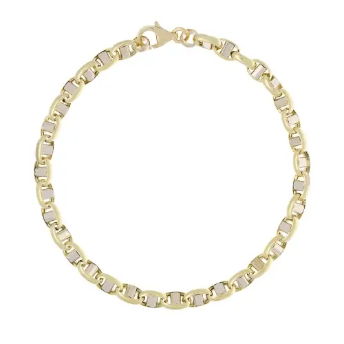 Gioielleria Lucchese Oro Bracciale Uomo Oro Bianco Giallo GL102459