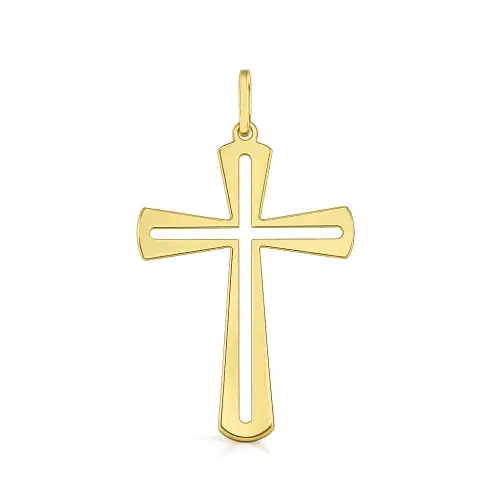 Ciondolo Croce Oro Giallo 18kt GL102559