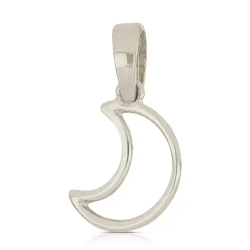 Ciondolo Luna Oro Bianco 18kt GL102540