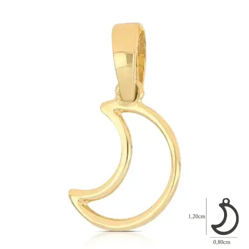 Ciondolo Luna Oro Giallo 18kt GL102539