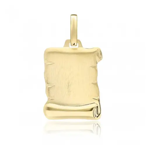 Gioielleria Lucchese Oro Ciondolo Pergamena Personalizzabile Oro Giallo GL102430