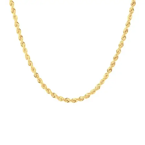 Gioielleria Lucchese Oro Collana Fune Corda Oro Giallo 18 KT 50 cm