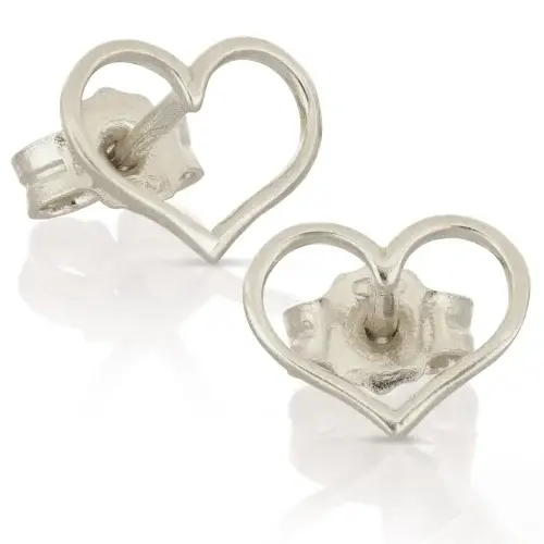 Orecchini Cuore Oro Bianco 18 kt GL102536