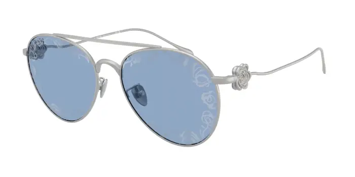 Giorgio Armani Donna AR6167 3045AM Occhiali da sole Metallo Argento Pilot Normale