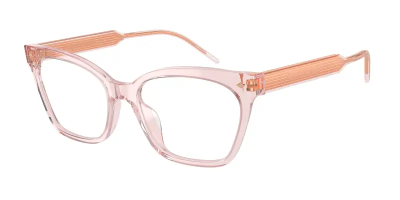 Giorgio Armani Donna AR7257U 6073 Montature da vista Acetato Rosa Trasparente Cat Eye Normale