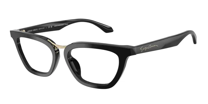 Giorgio Armani Donna AR7290U 5017 Montature da vista Acetato Nero Trasparente Farfalla Normale