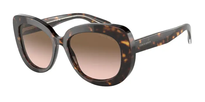 Giorgio Armani Donna AR8168 587951 Occhiali da sole Acetato Havana Marrone Farfalla