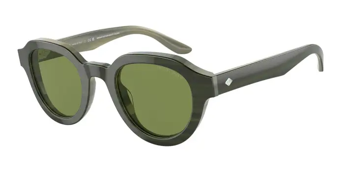Giorgio Armani Donna AR8172U 59714E Occhiali da sole Acetato Verde Verde Pantos Normale