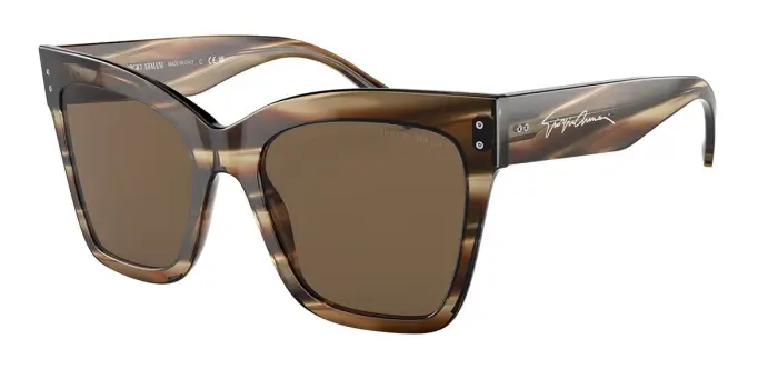 Giorgio Armani Donna AR8175 595473 Occhiali da sole Acetato Tartaruga Marrone Squadrata Normale