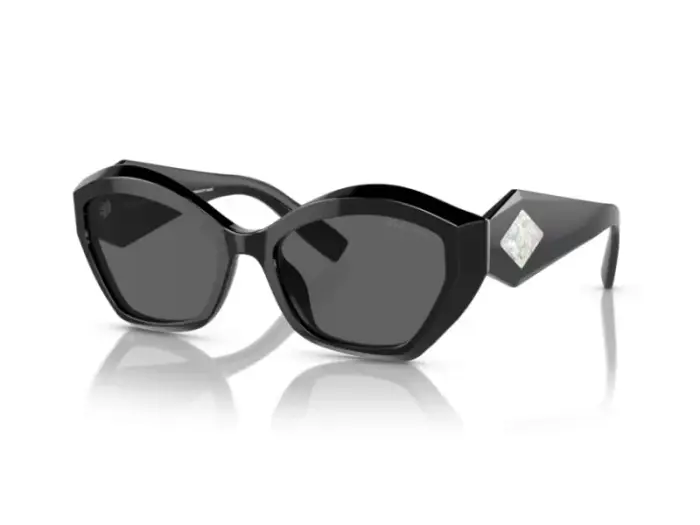 Giorgio Armani Donna AR8187U 5875B1 Occhiali da sole Acetato Nero Grigio Farfalla Normale