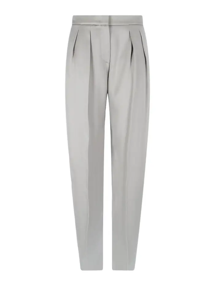 Giorgio Armani Pantaloni a gamba dritta In Seta Grigio