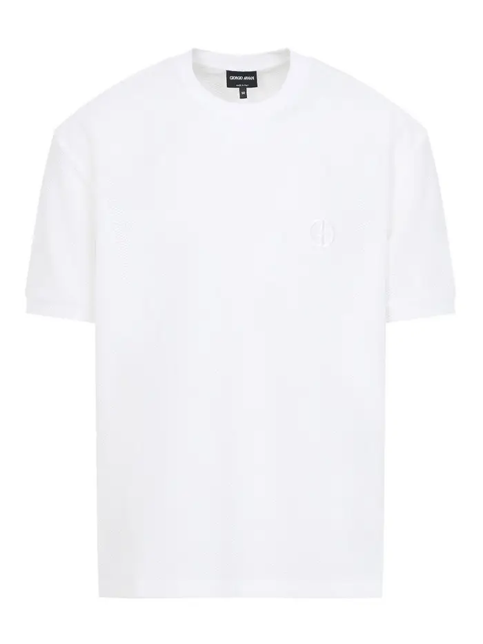 Giorgio Armani T-shirt in poliammide Crema