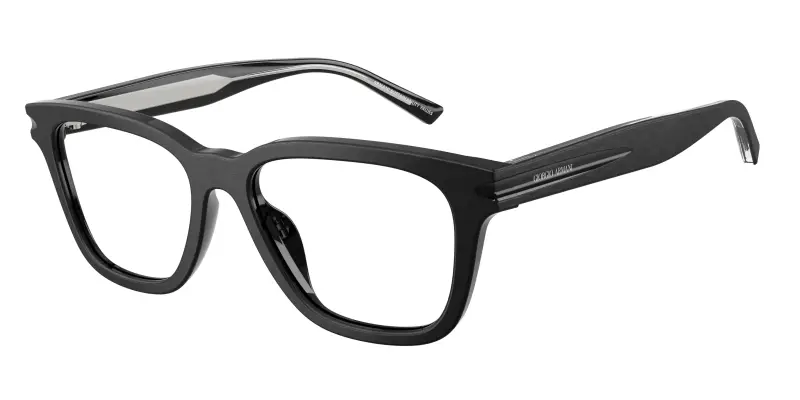 Giorgio Armani Unisex AR7288U 5009 Montature da vista Acetato Nero Trasparente Pillow Normale