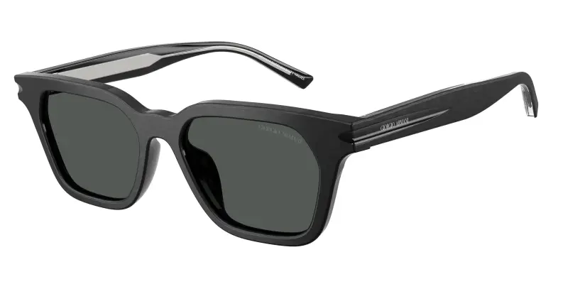 Giorgio Armani Unisex AR8251U 500987 Occhiali da sole Acetato Nero Grigio Pillow Normale