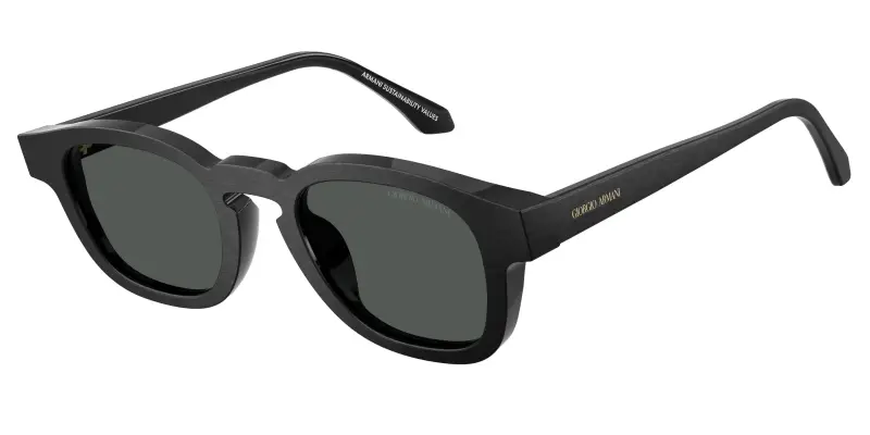 Giorgio Armani Unisex AR8254U 500987 Occhiali da sole Acetato Nero Grigio Pillow Normale