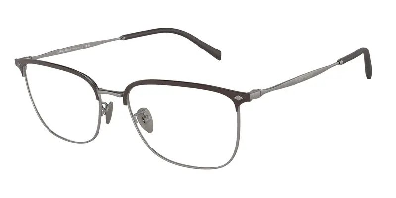 Giorgio Armani Uomo AR5143 3003 Montature da vista Acciaio Grigio Trasparente Squadrata Normale