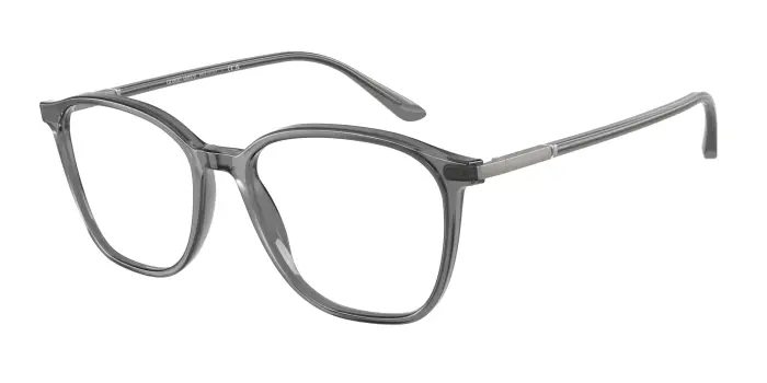 Giorgio Armani Uomo AR7236 5681 Montature da vista Acetato Grigio Trasparente Squadrata Normale