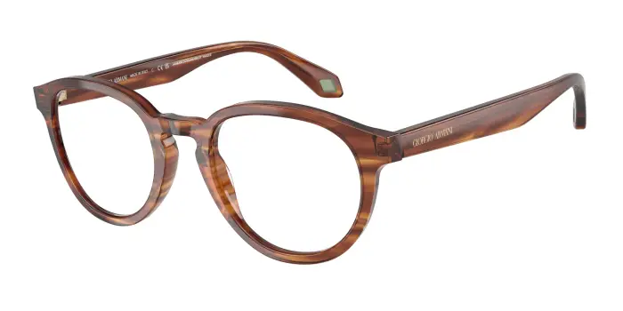 Giorgio Armani Uomo AR7248 6162 Montature da vista Acetato Tartaruga Trasparente Pantos Normale