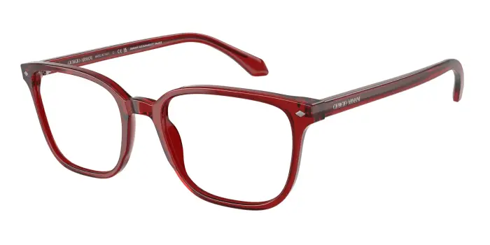 Giorgio Armani Uomo AR7265 6170 Montature da vista Acetato Rosso Trasparente Pillow Normale