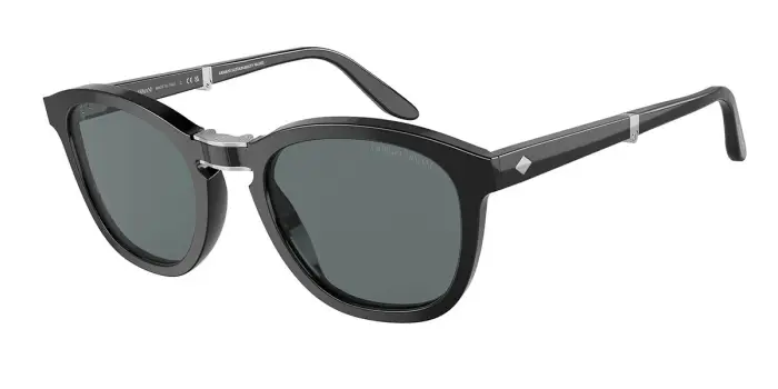 Giorgio Armani Uomo AR8170 58754N Occhiali da sole Acetato Nero Blu Squadrata Polarizzata