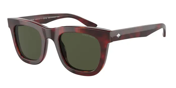 Giorgio Armani Uomo AR8171 596231 Occhiali da sole Acetato Tartaruga Verde Squadrata Normale