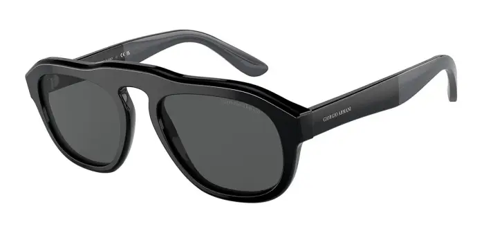 Giorgio Armani Uomo AR8173 500187 Occhiali da sole Acetato Nero Grigio Geometrica