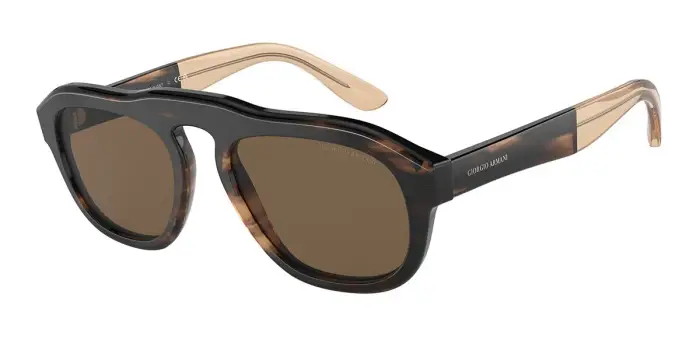 Giorgio Armani Uomo AR8173 595873 Occhiali da sole Acetato Marrone Marrone Geometrica