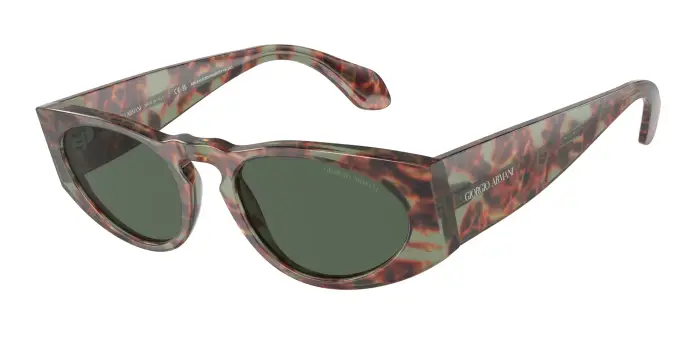Giorgio Armani Uomo AR8216 597771 Occhiali da sole Acetato Marrone Verde Squadrata Normale