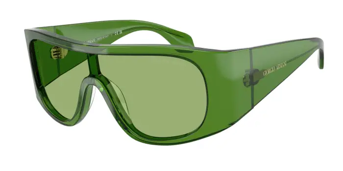 Giorgio Armani Uomo AR8222U 6191/2 Occhiali da sole Acetato Verde Verde Squadrata Normale