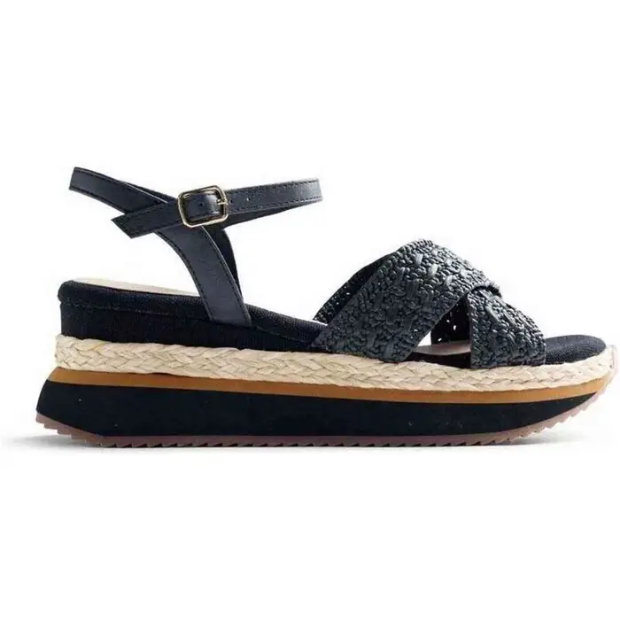Sandali con zeppa Gioseppo Trevelin Nero