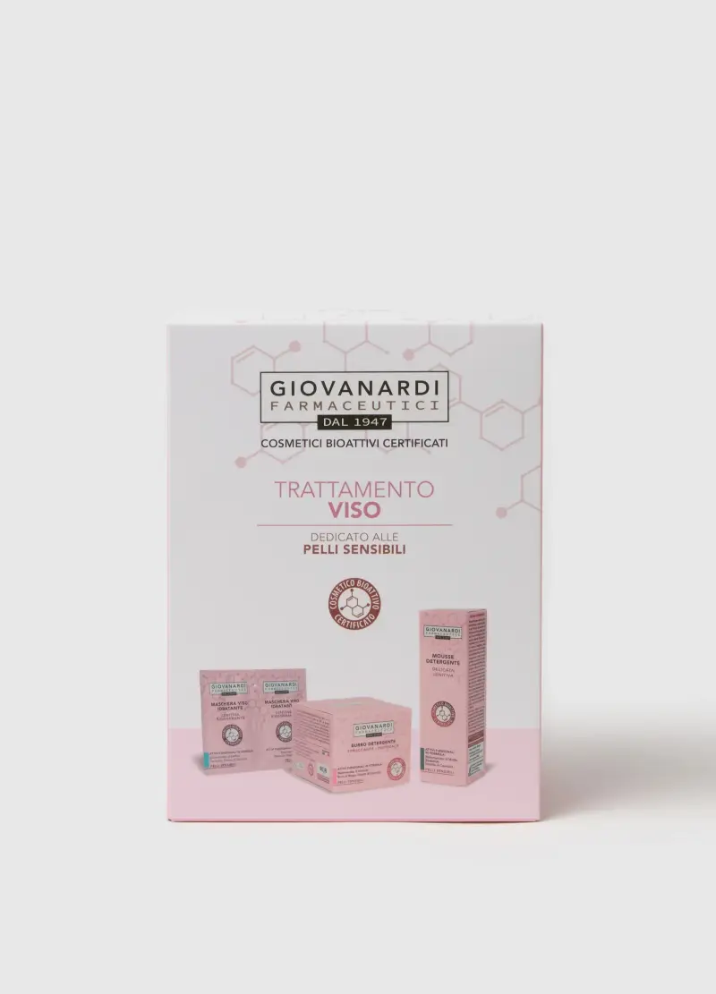 GIOVANARDI FARMACEUTICI Set Regalo Trattamento Viso Dedicato Alle Pelli Sensibili, Donna, Bianco
