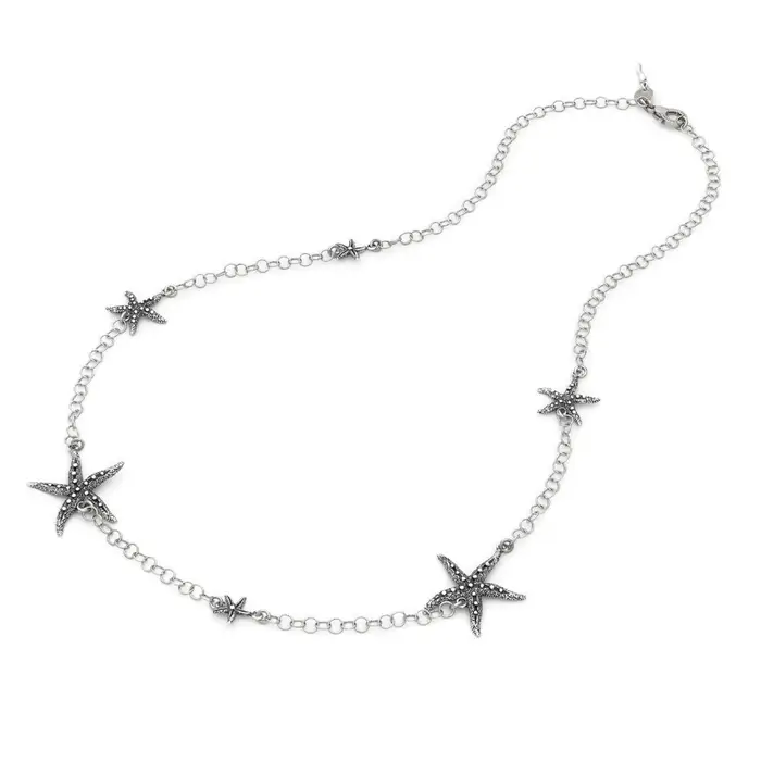 GIOVANNI RASPINI Collana Lunga Stelle Marine - Argento 925