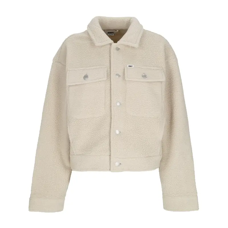 Obey Giubbotto Pile Donna Melanie Jacket Silver Grey