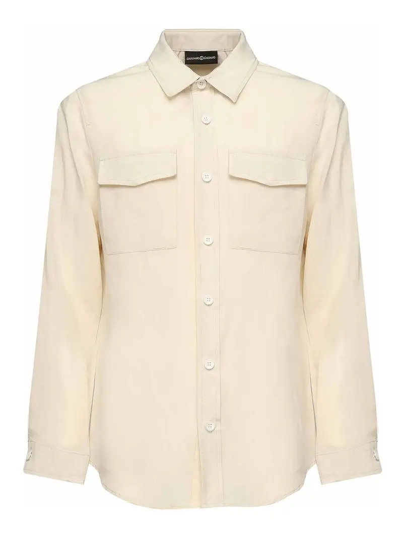 Giuliano Galiano Camicia da pantera Beige