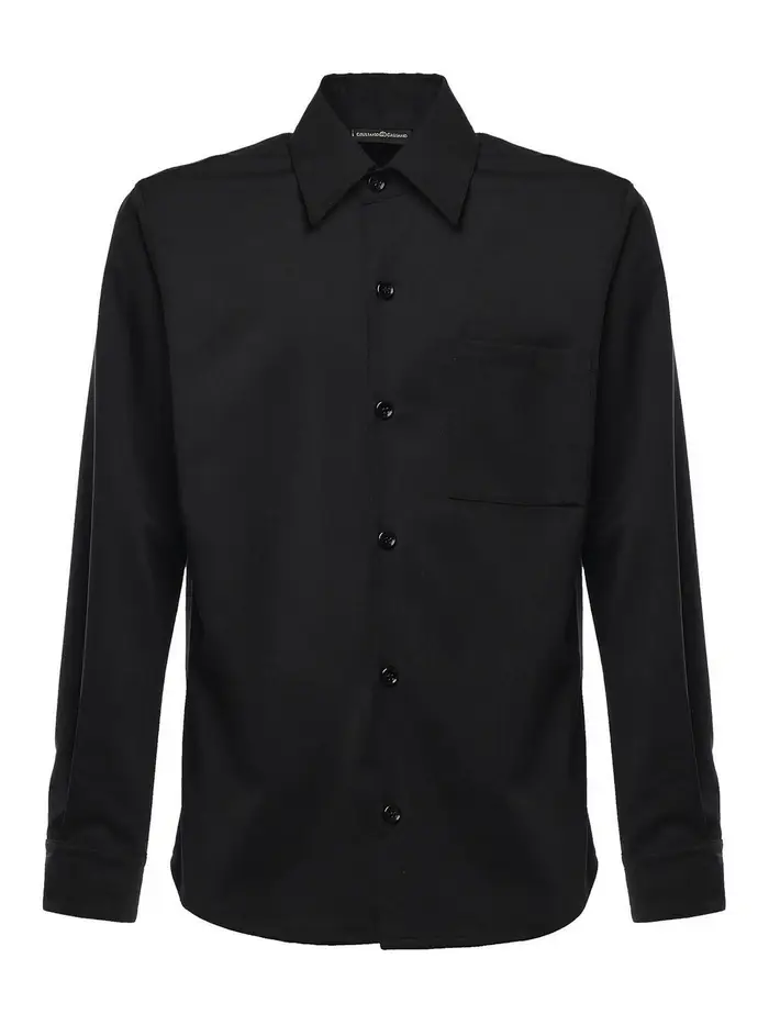 Giuliano Galiano Camicia in misto cotone Nero