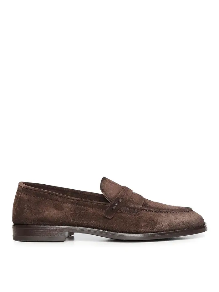 Giuliano Galiano Mocassini in camoscio tequila Marrone Scuro