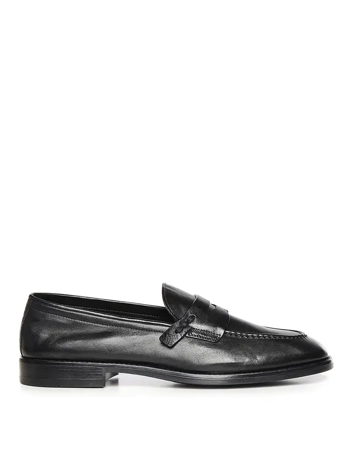 Giuliano Galiano Mocassini in pelle Tequila Nero