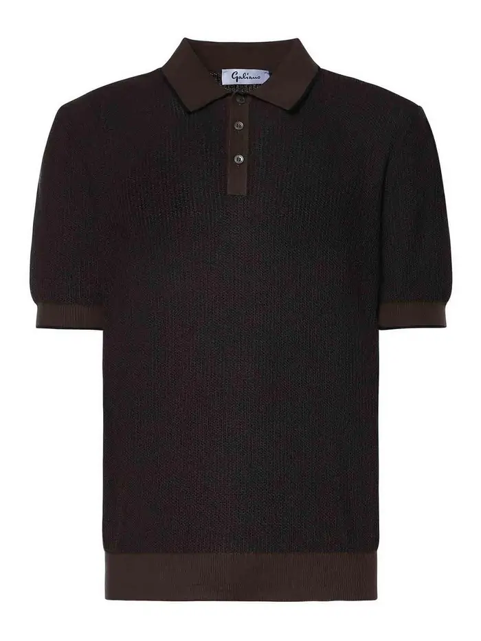 Giuliano Galiano Polo in cotone Marrone
