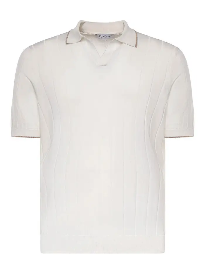 Giuliano Galiano Polo in seta Bianco