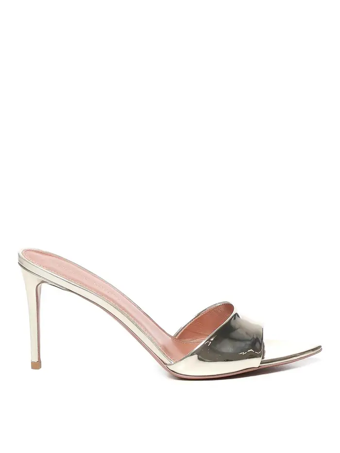 Giuliano Galiano Sabot in pelle a specchio Alixia Metallico