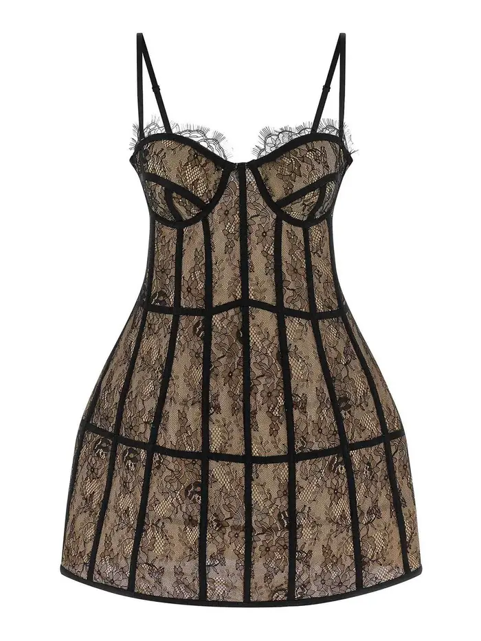 Vestito in pizzo Nero