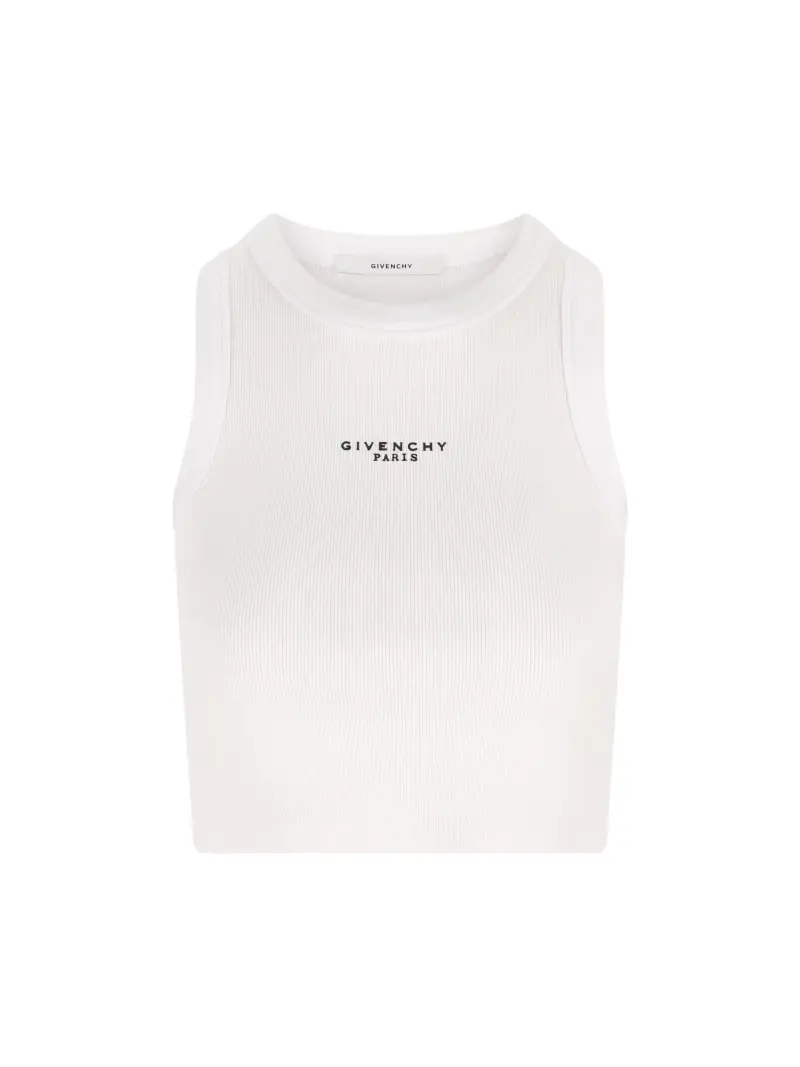 GIVENCHY Canotta Corta In Cotone BIANCO