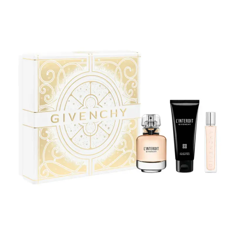 Givenchy Cofanetto Set L`interdit Eau De Parfum 50ml Con Lozione Corpo 75ml E Spray da viaggio 12 5ml