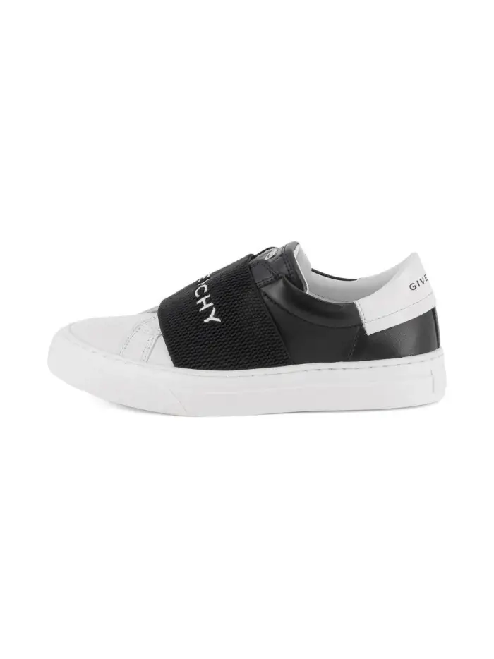GIVENCHY KIDS Sneakers Senza Lacci con Inserti a Contrasto Nero
